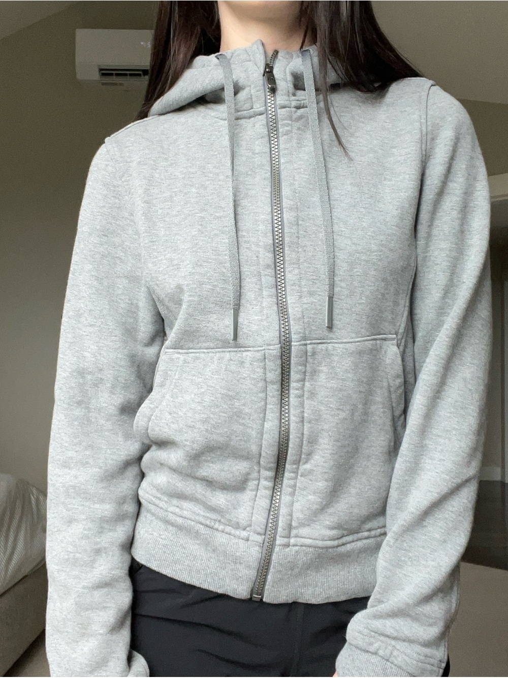 Grey Lululemon zip up hoodie